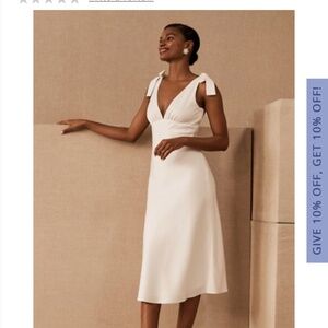 BHLDN Sachin and Babi white midi dress